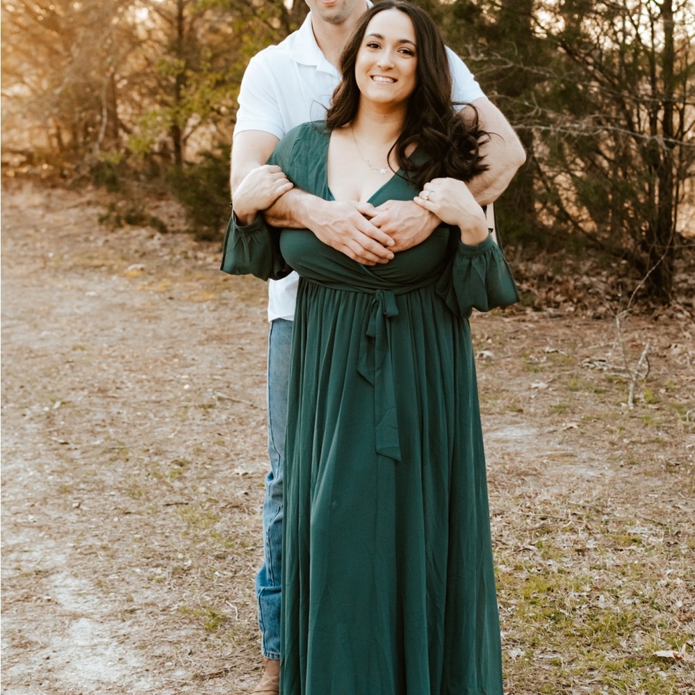 Joyfolie Aniya Deep Teal Maxi Dress